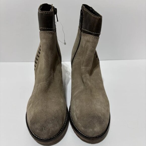 Enjoiya Women’s Taupe Wedge Ankle Booties, Size 11 M - Picture 3 of 6